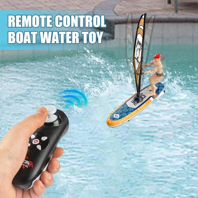 Fishing Kayak Sit On Top - Rc ボート 2.4 ghz リモートコントロールヨットスイング人形サーフボード防水プールセーリングゲーム Led
