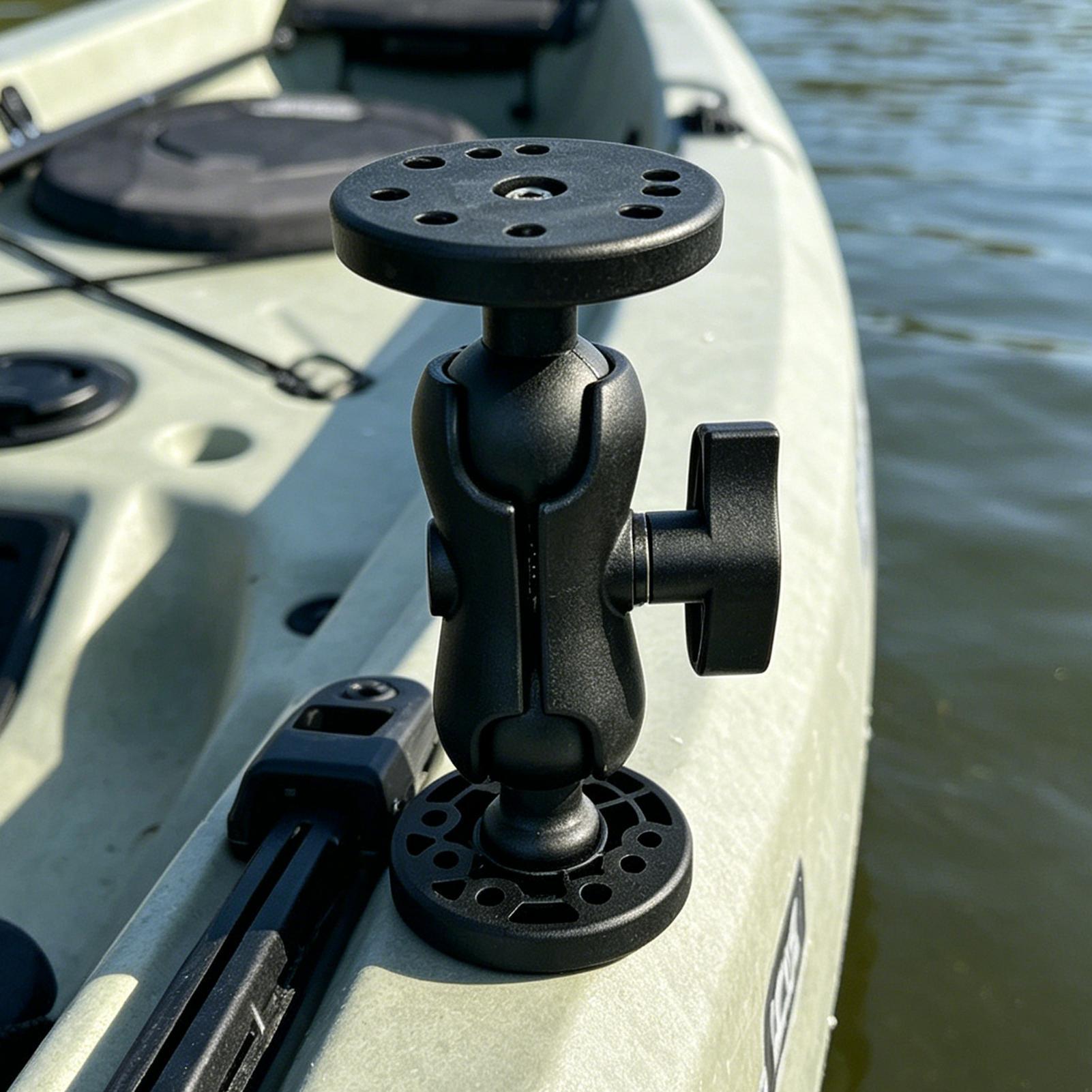 Fishing Kayak Fish Finder Mount - カヤック魚群探知機マウント 360度調整可能 カヤックトランスデューサーホルダー 魚群探知機マウント ボート用 ボート釣り用