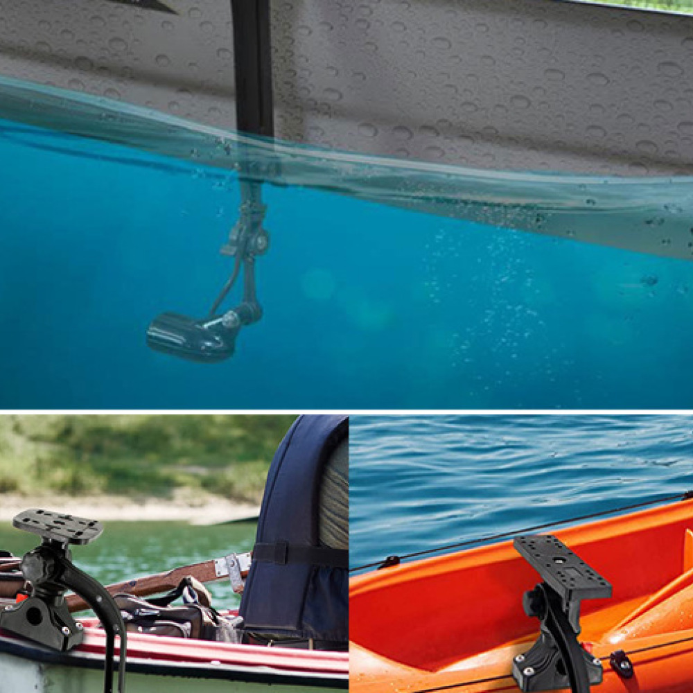 Fishing Kayak Fish Finder Mount - 漁船用魚群探知機サポートブラケット 回転式ソナーマウント 調整可能なホルダー アウトドア釣り用具アクセサリー