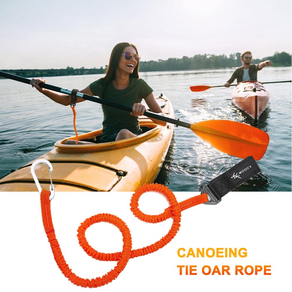 Fishing Kayak Paddle Leash - ナイロン弾性カヤックカヌーパドルリーシュ安全ボート釣り竿ポールコイル状ストラップボート固定アクセサリー