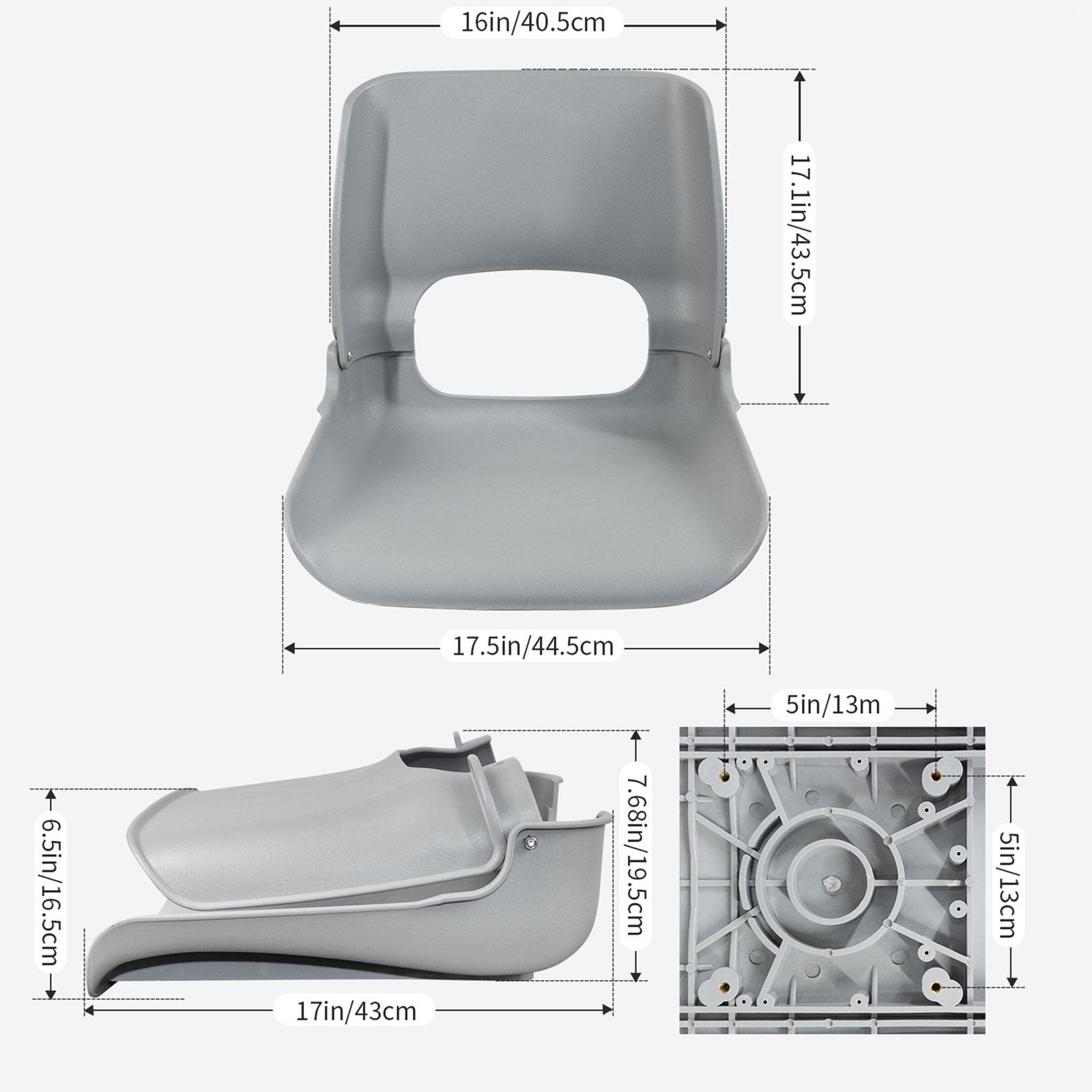 Fishing Kayak Seat - ボートシート 折りたたみ式ハイバックチェア PP素材 簡単設置 防水 釣り、ボート、カヤック、カヌー、キャビンに最適