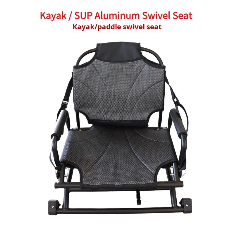 Fishing Kayak Seat - ZMメーカー製カスタマイズアルミ合金製折りたたみ式シングル通気性360度回転シート1人用湖・川用カヤックフィッシングボート