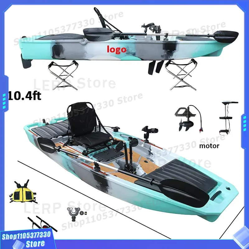 10.4フィート フィンペダル式カヤック シングルパドラー  - Fishing Kayak Pedal Drive のレビューと価格