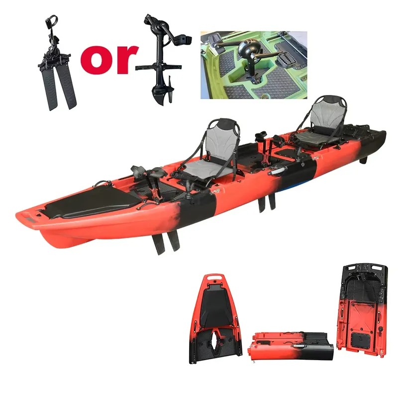 ホットセール 14フィート 2人乗り ダブルペダル シットオ - Fishing Kayak Pedal Drive のレビューと価格