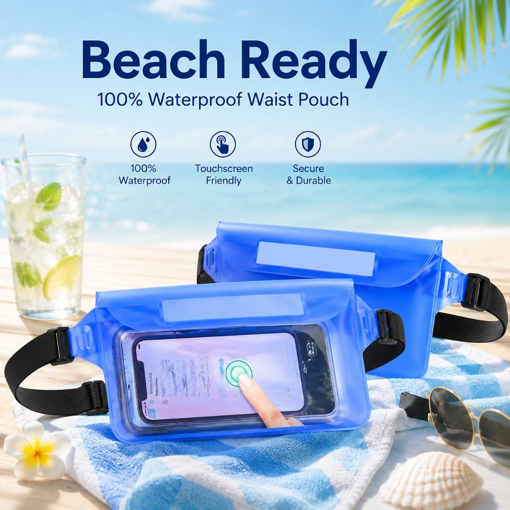 調節可能なウエストベルト付き防水ポーチ、ビーチ、プール、水泳 - Fishing Kayak Storage Bag のレビューと価格