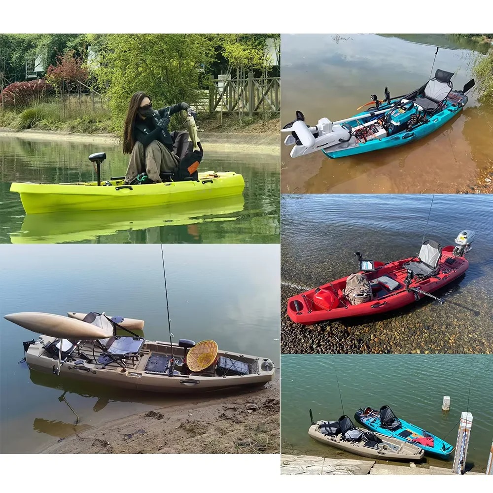 LLDPEモジュラーカヤックカヌー（ペダル＆電動ドライブ付き - Fishing Kayak Pedal Drive のレビューと価格