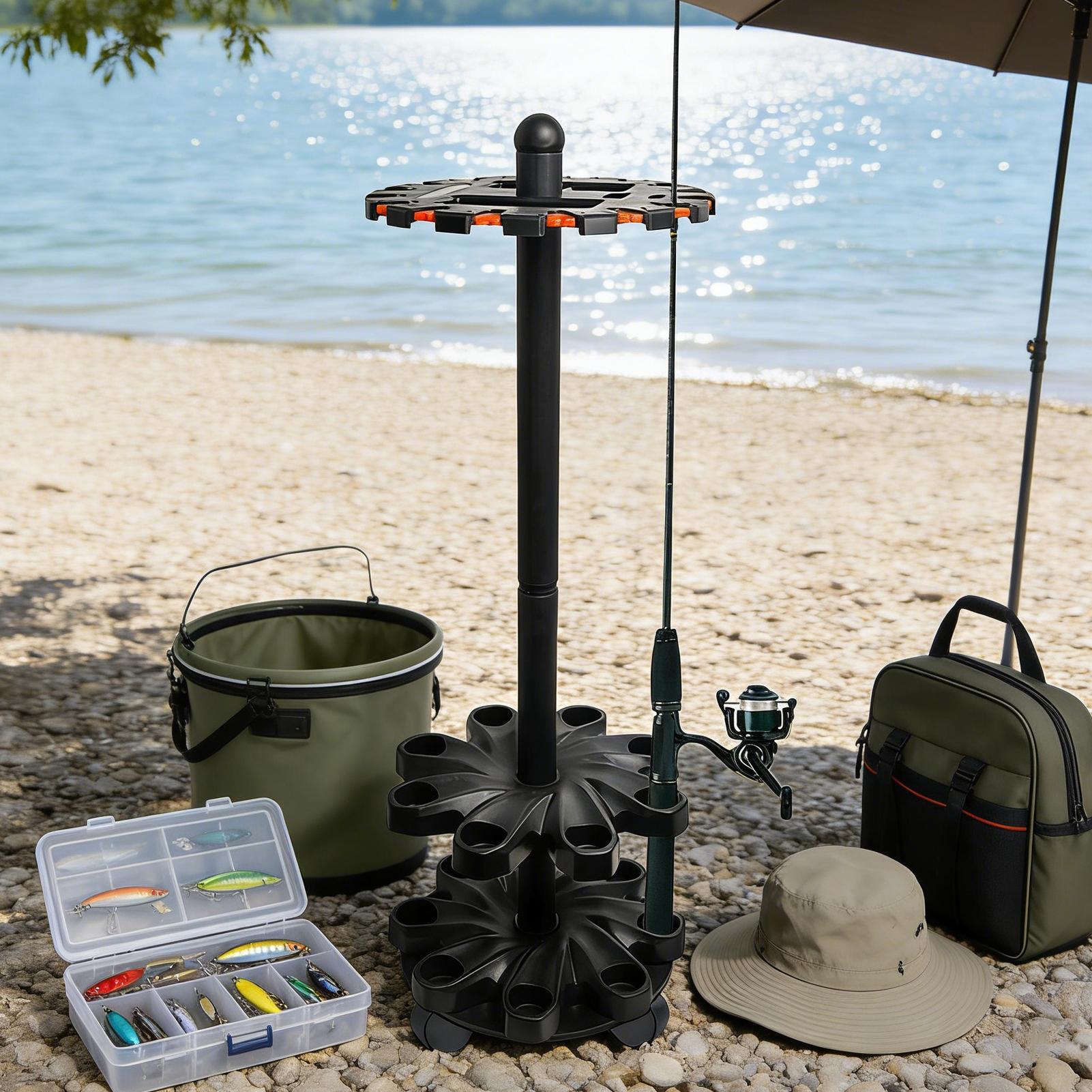 釣り竿ラック 釣り竿垂直スタンド 釣り竿収納ホルダー ボート - Fishing Kayak Rod Holder のレビューと価格