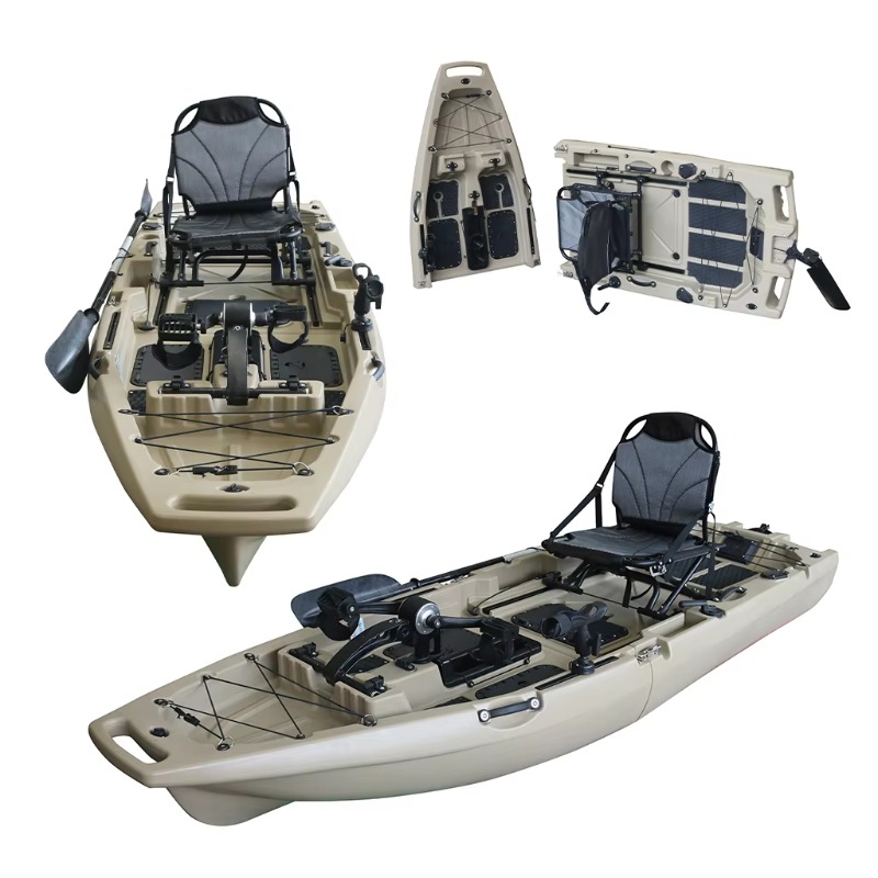 1人乗りHDPE/PE製シットオントップCE認証電動シーカヌ - Fishing Kayak Pedal Drive のレビューと価格