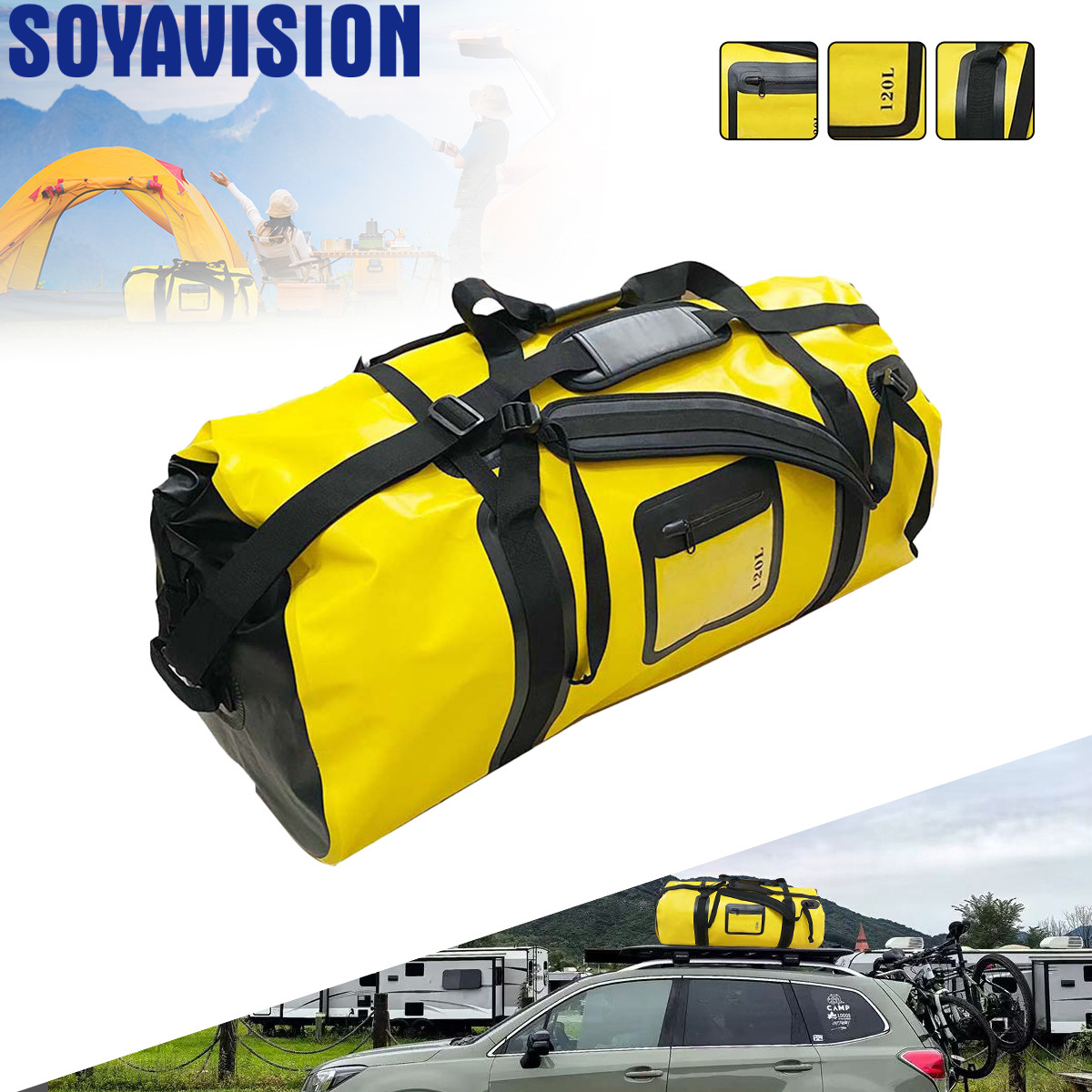 40L/66L/120L 防水ダッフルオートバイテール荷物バ - Fishing Kayak Crate のレビューと価格