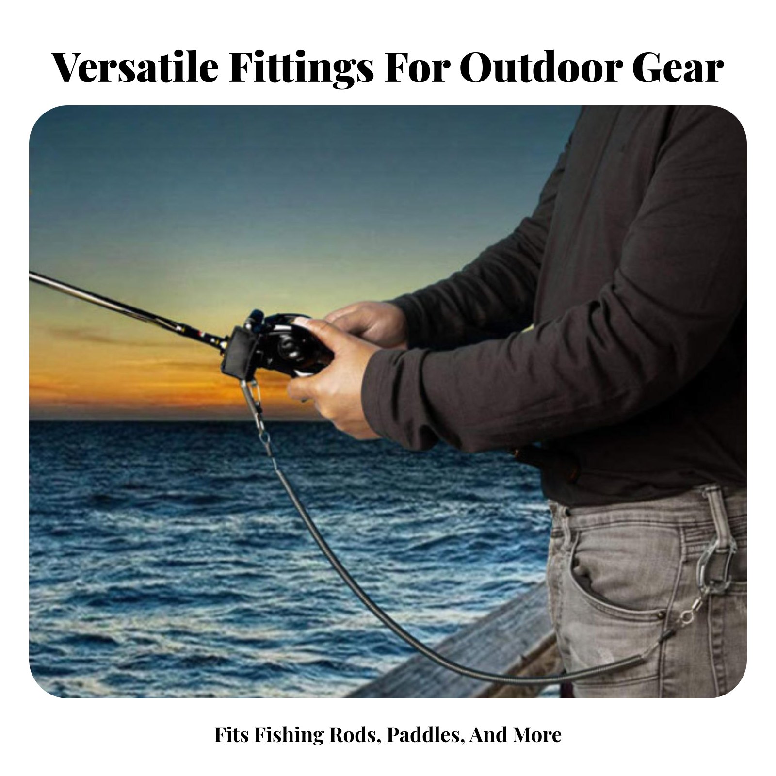 格納式ロッドリーシュ 調節可能なコイル状釣り用ランヤード カ - Fishing Kayak Paddle Leash のレビューと価格