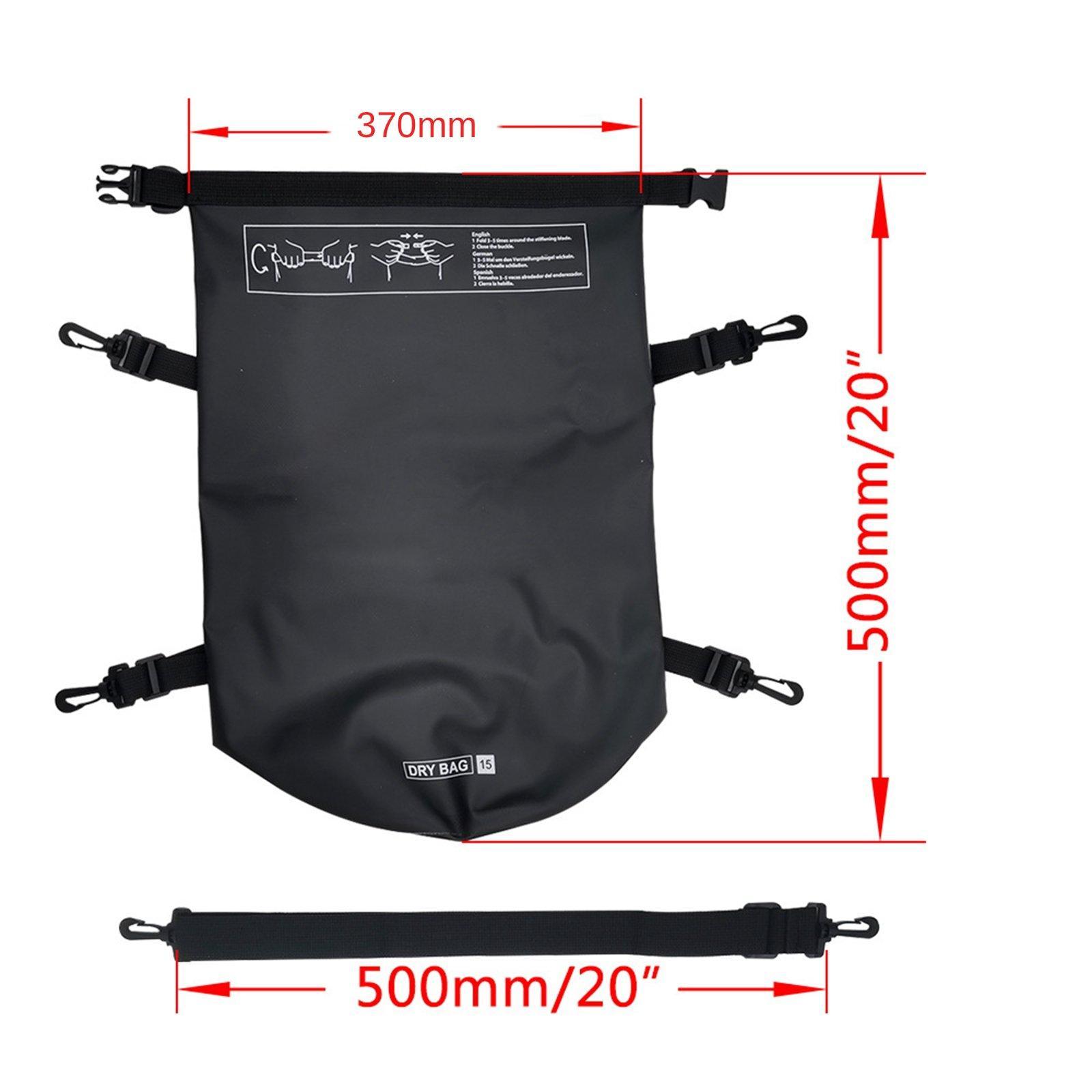 防水ドライバッグ収納 調節可能なストラップ 丈夫なオーガナイ - Fishing Kayak Storage Bag のレビューと価格